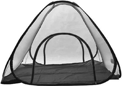 A One Polyester Adults Washable COTTON DUBBLE BED MOSQUITO NET Mosquito Net(Black, Tent)