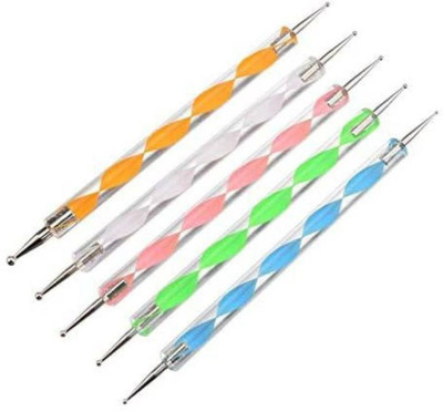 Batricher Double Sided Pottery Ball Stylus Dotting Tool Set For Embossing Pattern Clay Sculpting Nail Art Tool(Multicolor)