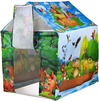 Kiddie Castle Jungle Safari Land Tent House(Multicolor)