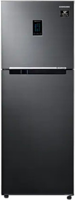 SAMSUNG 324 L Direct Cool Double Door 3 Star Refrigerator (Luxe Black, RT34A4533BX/HL)