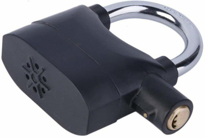 Paarshu Anti Theft System Security Pad Lock with Burglar Smart Alarm Siren Motion Sensor Secure for Home Door gate Cycle Shop Bike Office Shutter (Black) Safety Lock(Black)
