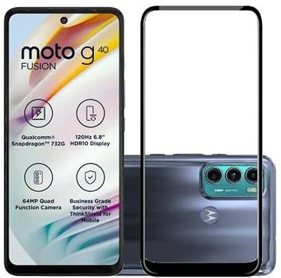 DSCASE Edge To Edge Tempered Glass for Motorola Moto G40 Fusion, Moto G40 Fusion, Motorola G40 Fusion(Pack of 1)