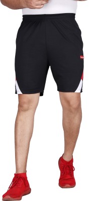 CARLTRON Solid Men Black Sports Shorts