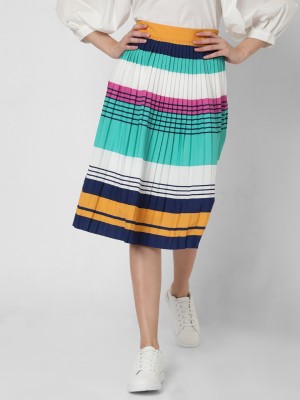 VERO MODA Striped Women A-line Multicolor Skirt