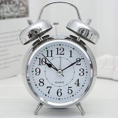 YAARA ENTERPRISE Analog-Digital Silver Clock