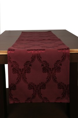 Home-The best is for you Maroon 152 cm Table Runner(Cotton)