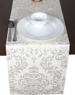 Home-The best is for you White 213 cm Table Runner(Cotton)