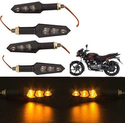 QUIRKY ZONE Front, Rear LED Indicator Light for Bajaj, Universal For Bike Pulsar, Universal For Bike(Yellow)