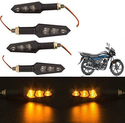 QUIRKY ZONE Front, Rear LED Indicator Light for Honda, Universal For Bike Dream(Yellow)