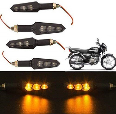 QZ DEVICE Front, Rear LED Indicator Light for Hero Splendor(Yellow)
