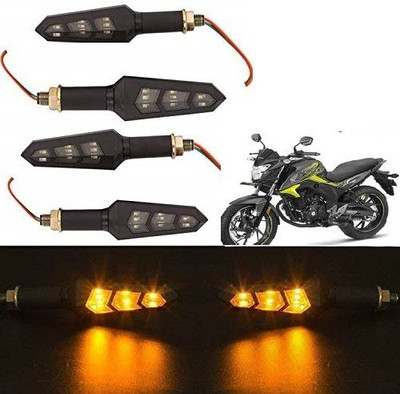 QUIRKY ZONE Front, Rear LED Indicator Light for Honda CB, Universal For Bike(Yellow)