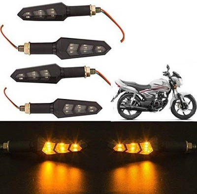 QUIRKY ZONE Front, Rear LED Indicator Light for Honda, Universal For Bike CB Shine, Universal For Bike(Yellow)