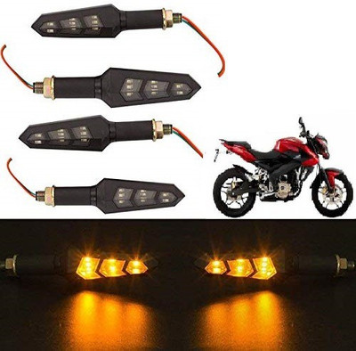 PECULIAR ZONE Front, Rear LED Indicator Light for Bajaj, Universal For Bike Pulsar, Universal For Bike(Yellow)
