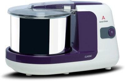 Amirthaa 2L WET Food Grade Stainless Steel GRINDER _PURPLE-WHITE Wet Grinder(PURPLE, WHITE)