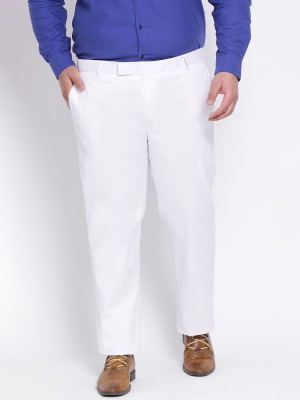 Hangup Regular Fit Men White Trousers