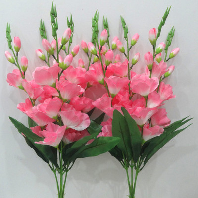 OM COLLECTIONS Gladiolus Artificial Flower Pink Gladiolus Artificial Flower(25 inch, Pack of 2, Flower Bunch)