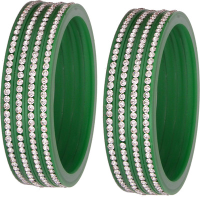 ZULKA Plastic Zircon Bangle Set(Pack of 8)
