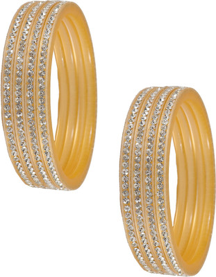 ZULKA Plastic Zircon Bangle Set(Pack of 8)