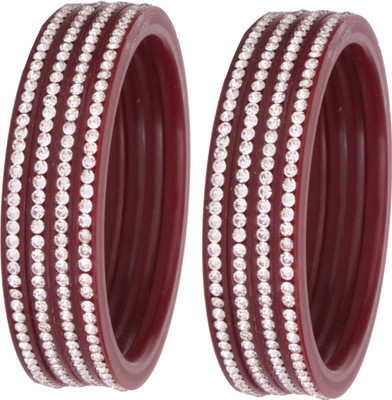 ZULKA Plastic Zircon Bangle Set(Pack of 8)