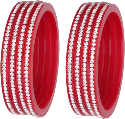 ZULKA Plastic Zircon Bangle Set(Pack of 8)