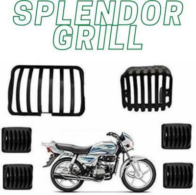 PECULIAR ZONE PZSPLENDERCOMBO6PCBLACK0268 Bike Headlight Grill(Black)