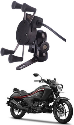 Enfield Works X-Grip Mobile Holder With USB Charger For Bike EW-2769 Bike Mobile Holder(Black)