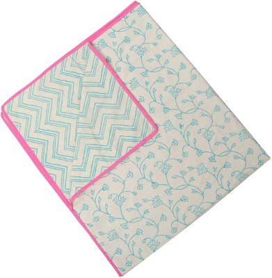 befunky Printed, Floral Single Crib Baby Blanket for  AC Room(Cotton, Beige)