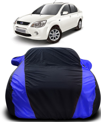 Elegance Car Cover For Ford Fiesta Classic (With Mirror Pockets)(Black, Blue)
