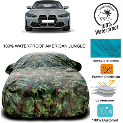 Gavya Car Cover For BMW M4 (With Mirror Pockets)(Brown, Green)
