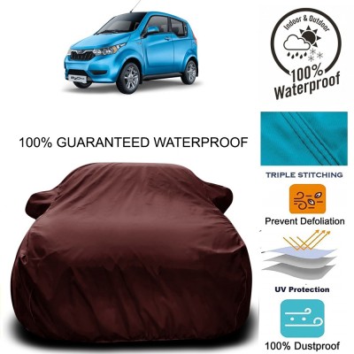 THE REAL ARV Car Cover For Mahindra e2o (With Mirror Pockets)(Maroon)