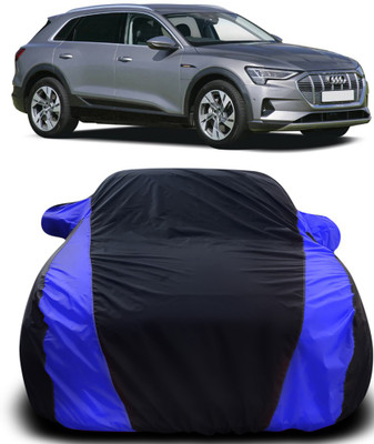 Gavya Car Cover For Audi E-TRON (With Mirror Pockets)(Black, Blue)