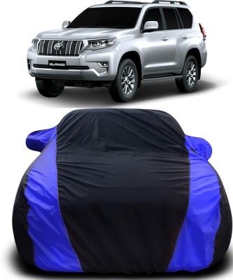 Gavya Car Cover For Toyota Prado (With Mirror Pockets)(Black, Blue)