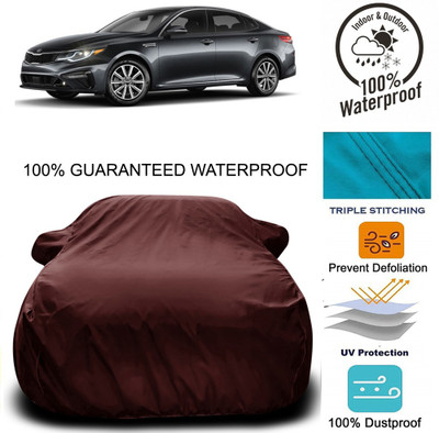 APNEK Car Cover For Kia Optima (With Mirror Pockets)(Maroon)