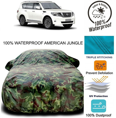 ProRox Car Cover For Nissan Patrol (With Mirror Pockets)(Brown, Green)