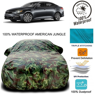 THE REAL ARV Car Cover For Kia Optima (With Mirror Pockets)(Brown, Green)