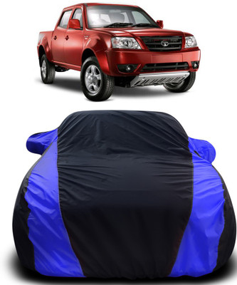 APNEK Car Cover For Tata Xenon (With Mirror Pockets)(Black, Blue)