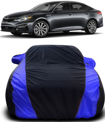 Elegance Car Cover For Kia Optima (With Mirror Pockets)(Black, Blue)