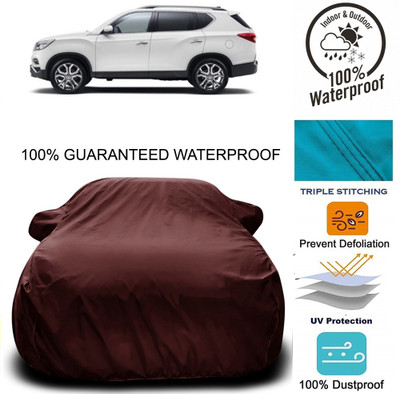 Gavya Car Cover For Mahindra XUV400 (With Mirror Pockets)(Maroon)