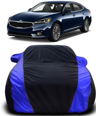 Gavya Car Cover For Kia Cadenza (With Mirror Pockets)(Black, Blue)