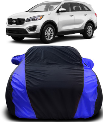 Gavya Car Cover For Kia Sorento (With Mirror Pockets)(Black, Blue)