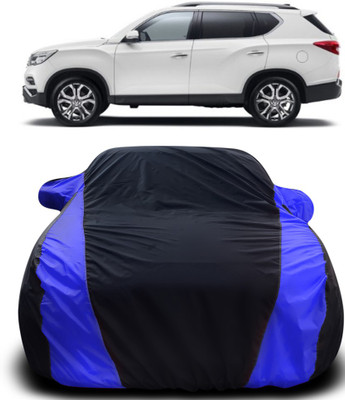 APNEK Car Cover For Mahindra XUV400 (With Mirror Pockets)(Black, Blue)