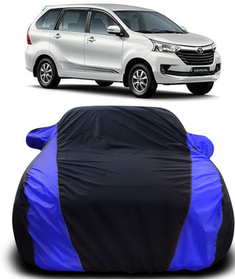 Gavya Car Cover For Toyota Avanza (With Mirror Pockets)(Black, Blue)