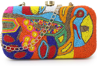 Anekaant Party Multicolor  Clutch