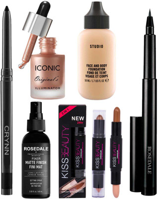 Crynn Smudge Proof Waterproof Kajal & Professional(6 Items in the set)