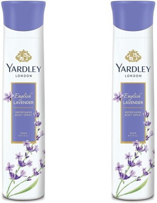 Yardley London English Lavender Refreshing Deo, 150ml Body Mist  -  For Women(150 ml, Pack of 2)