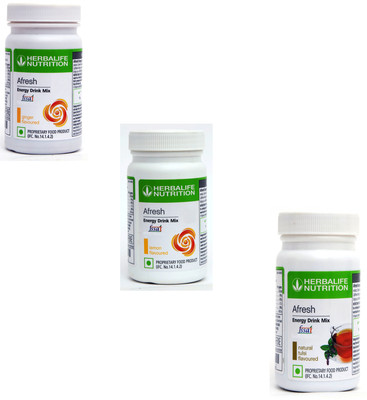 HERBALIFE Afresh Energy Drink Mix - Ginger + Lemon + Tulsi Flavor For Weight Loss Energy Drink(3x50 g, Ginger, Lemon, Tulsi Flavored) HERBALIFE Afresh Energy Drink Mix - Ginger + Lemon + Tulsi Flavor For Weight Loss Energy Drink(3x50 g, Ginger, Lemon, Tulsi Flavored)