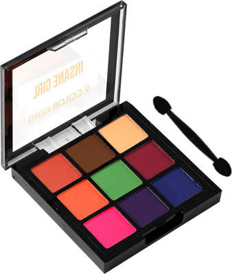 insanegirl LB 9 Color Eyeshadow Palette all matte shades 9 g(Multi)