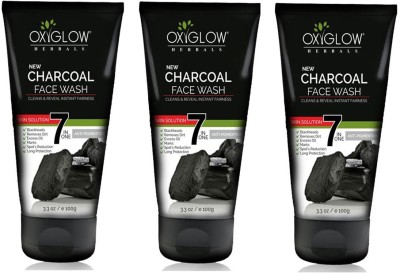 OXYGLOW CHARCOAL FACE WASH 300 ML PACK OF 3 Face Wash(300 ml)