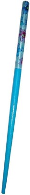 salvusappsolutions Wooden Sky Blue Stick Daffodil Flower Design Hair Pin - 1PC Bun Stick(Blue)