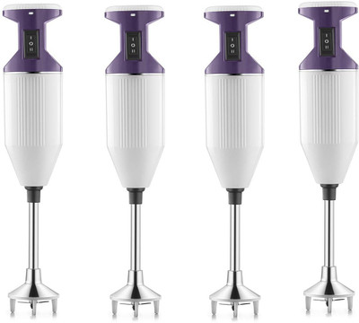 USHA Sure Blend pack of 4 125 W Hand Blender(purple, white)